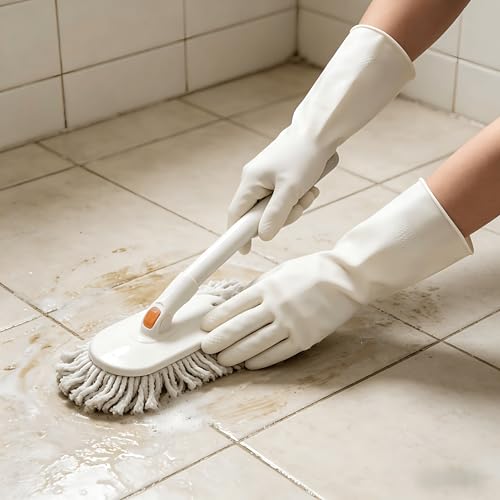 15mil Heavy Duty Reusable Nitrile Cleaning Gloves, 6 Pairs, L | 15mil Thick, 13in Long Cuff, Non PFAS, Food Safe, Chemical Resistant, Non-Slip Grip, Latex Free
