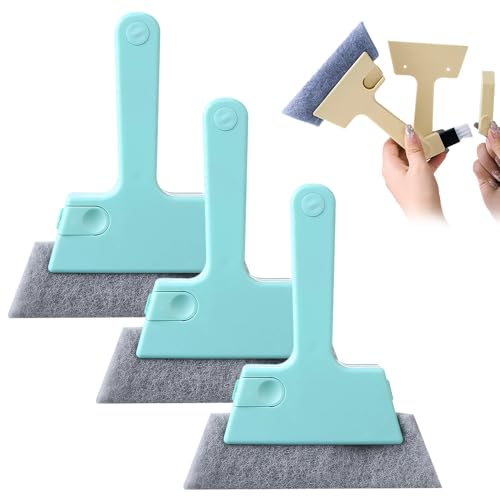 Magic Window Track Cleaner, 2025 New Magic Window Cleaning Brushes, Window Groove Cleaning Brush Tools Set, Hand-held Crevice Cleaning Brush for Window Slides and Gaps (Blue) - color: Blue