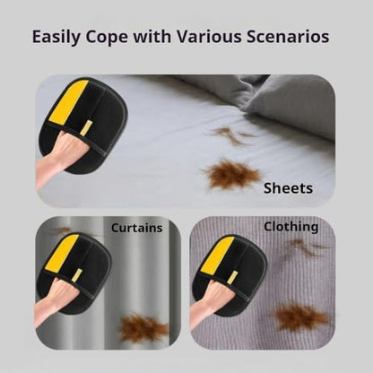 Purepath Hair Removal Glove, Electrostatic Pet Hair Removal Glove for Dogs & Cats Cat Hair Pure Path Remover Furniture Glove for Pet, Pet Hair Gloves for Clothing, Bed, Couch, Carpet, Car Seat - color: Black