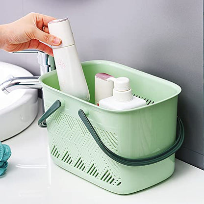 College Shower Caddy, Portable Shower Caddy Bathroom Caddy With Holdes for College Dorm Room Essentials, Garden, Pool, Camping, Gym, Beach, Cleaning Supplies 11.8 * 7.1 * 7.9 inch-Green - color: Green