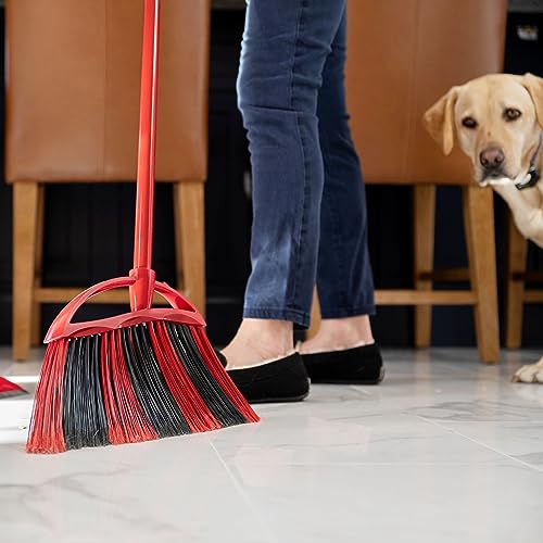 O-Cedar One Sweep Broom & Step-On Dustpan Set | Patented Wave Bristles Remove Over 99% of Dirt in One Pass | Lightweight & Quiet for Pet-Friendly Cleaning - size: PowerCorner One Sweep Broom