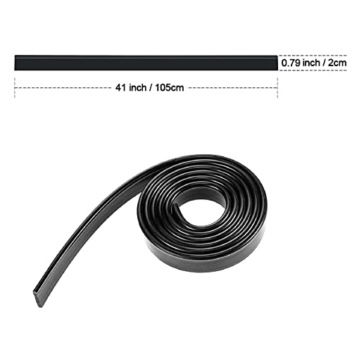 Squeegee Replacement Silicon Rubber Blade for Shower Doors, Window, Glass Cleaning, 41 Inch - color: Black