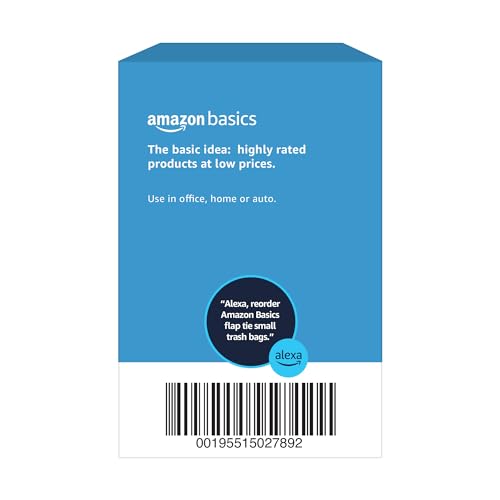 Amazon Basics 4 Gallon Trash Bags, Flap Ties, Fresh Scent, 80 Count (Pack of 6) - size: 80 Count (Pack of 6)