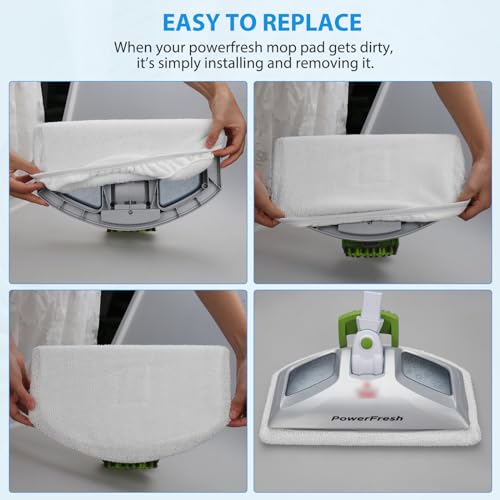 6 Pack Steam Mop Replacement Pads for Bissell Powerfresh Steam Mop 1940 1806 1544 2075 2685A 2181 2814 Series, Model 19402 19404 19408 19409 1940A 1940F 1940Q 1940T 1940W B0006 B0017 2075A - size: 6 Pack