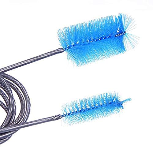 Flexible Long Drain Brush, Double Ended Stainless Steel Tube Cleaning Brush, Powerful Drain Clog Remover Tool for Kitchen Sink, Pipe, Hose, Shower ﻿ (78.7 Inch)