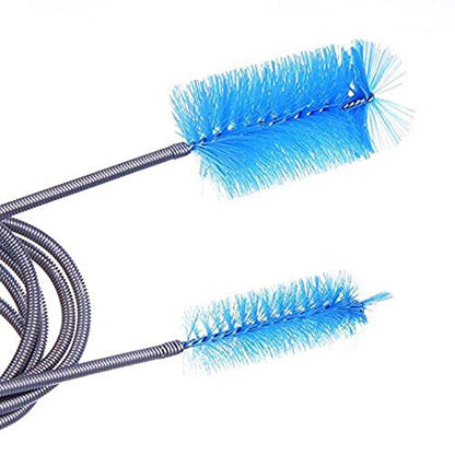 Flexible Long Drain Brush, Double Ended Stainless Steel Tube Cleaning Brush, Powerful Drain Clog Remover Tool for Kitchen Sink, Pipe, Hose, Shower ﻿ (78.7 Inch)
