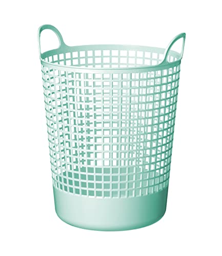 Like-it│SCB-10│Stylish and versatile basket. Sturdy yet flexible texture.|Daily use inside or outside of the home. Pool & beach, picnic, or camping.|16.14" × 14.96" × 20.47"|Mint Blue|10.30 gal - color: Mint Blue, size: 39ℓ, style: Round