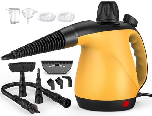Multi-Surface Pressurized Handheld Steam Cleaner with 11Pcs Accessories, Chemical-Free Portable Steamer for Cleaning, Hand Held Steam Cleaner for Home|Car|Furniture|Floor|Tile|Grout|More