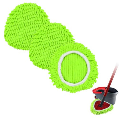 Mop Replace Head for O Cedar, Spin Mop Heads Replacements for Ocedar Easywring 1 Tank Spin Mop, Chenille Duster for Ocedar Mop Include 3 Pack Microfiber Chenille Mop Pad for Ocedar Spin Mop - size: Mop Heads for Ocedar 1 Tank Spin Mop