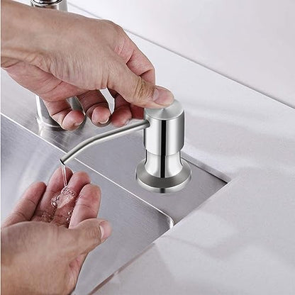 Sink Soap Dispenser, Kichen Sink Soap Dispenser, 47" Extension Tube kit, Under Sink Soap Dispenser Pump, No Need More Refills （Brushed Nickel, 2 Pack） - color: Brushed Nickel-2 Pack