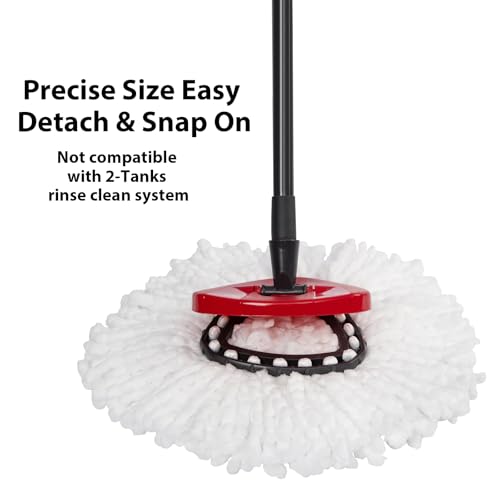 6-Pack Mop Replacement Heads for Ocedar Mop Replace Head EasyWrin Spin Mop Heads Replacements, Easy Cleaning Mop Head Replacement - size: 6 Count (Pack of 1)