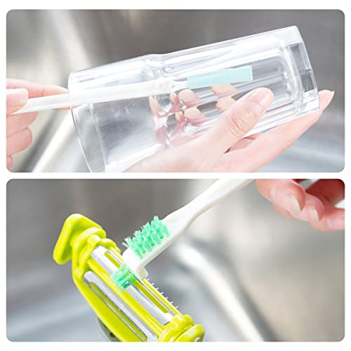 8Pcs Small Crevice Cleaning Brushes for Toilet Corner Tiny Window Door Track Groove Gap Cleaning Scrub Brush Set with Long Handle Detail Cleansing Brushes Home Kitchen Tools(8-Piece Set)