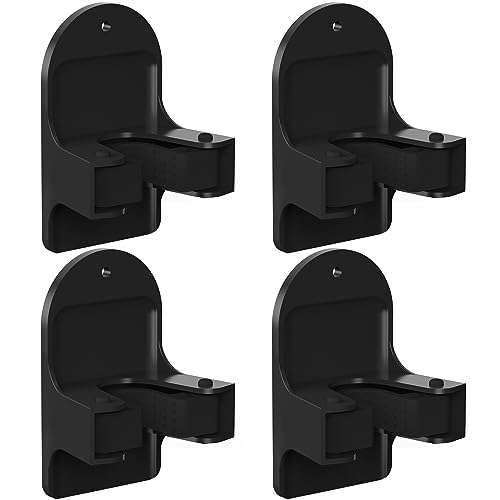 Broom Holder Wall Mount (Black 4 Count), Broom Holder, Broom and Mop Organizer Wall Hanging, Mop and Broom Holder Wall Mount, Broom Organizer Wall Mount for Home, Kitchen, Garage Storage - color: Black