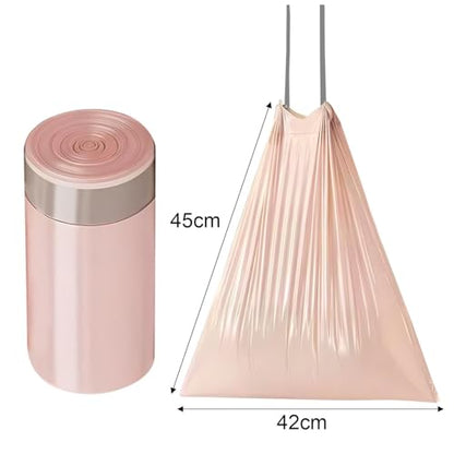 150 Count Large Trash Bags Drawstring - Extra Thick Pink Large Garbage Bags Unscented Strong Plastic Waste Basket Liners for Kitchen Car Office (45x42cm) - color: 150 Count