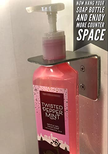 Wall Mounted Soap Bottle Holder for Soap, Shampoo, Conditioner, or Lotion Bottles (1-1/8" Hole)