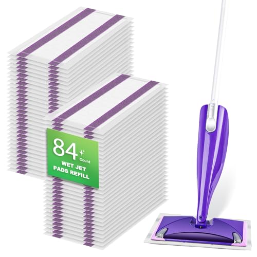 84 Pack for Swiffer Wet Jet Pads Compatible with Swiffer Wet Jet Mop, for Swiffer Wet Pads Refill, for Floor Cleaning, Unscented - size: 84 WetJet Pads