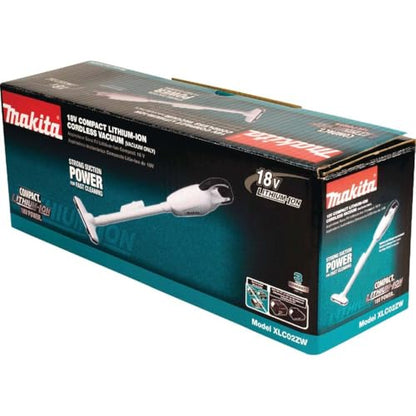 Makita XLC02ZW 18V LXT Lithium-Ion Compact Cordless Vacuum, Tool Only, White - style: Bare Tool
