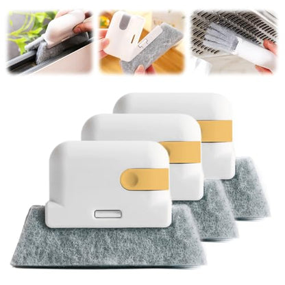 3PCS Magic Window Track Cleaner,2026 New Window Groove Cleaning Brush Tools Set Hand-held Cleaner Brushes Tools for Window lides Gaps,Sliding Door Track (Yellow 3PCS) - color: Yellow 3pcs