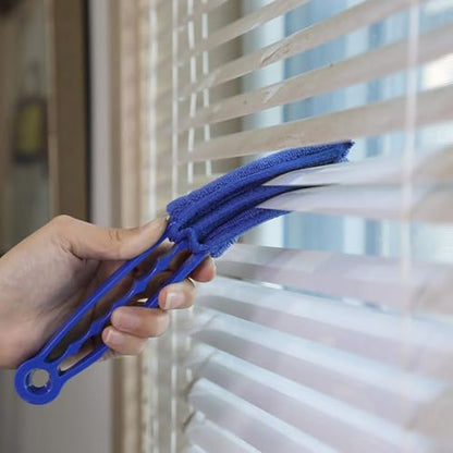 Universal Window Shutter Cleaning Brush, 2 PCS Venetian Blind Cleaner Brush, Microfiber Duster Tool for Window Blinds,Air Vents, Keyboard, Car AC, Washable Reusable Gap Cleaning Brushes (Blue) - color: Blue