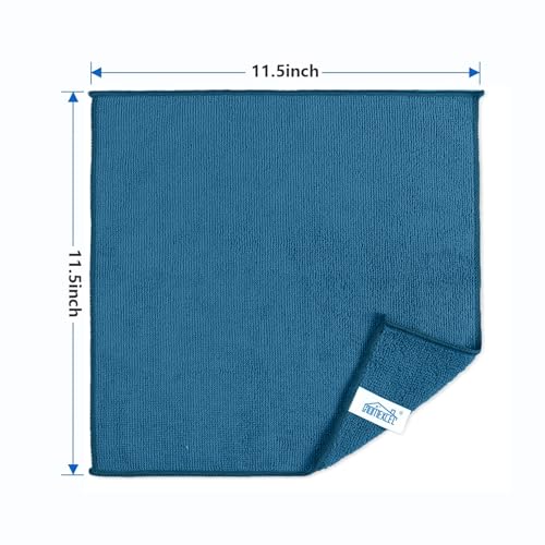 HOMEXCEL Navy Blue Microfiber Cleaning Cloth, 50 Pack Cleaning Towels for Kitchen, Lint Scratch Free, Highly Absorbent, and Reusable Cleaning Rags for House, Window and Glass, Cars, 11.5 X11.5 inch - color: Navy Blue