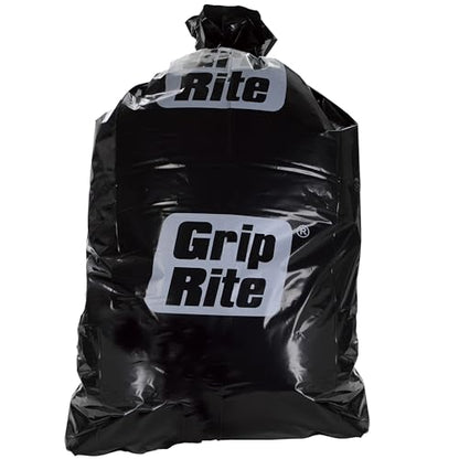 Grip-Rite Heavy Duty Black Contractor Garbage Bags - Durable Trash Bags for Yard Waste, Construction Debris, Lawn Maintenance - 55 Gallons - 38" x 58" - 20 Count - GRHDC55BAG20