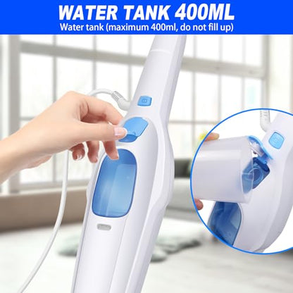 Electric Cleaner Floor Hot Steam Mop 1500W Floor Steam Cleaner 5-in-1 Tile Cleaner Hard Wood Floor Cleaner MultiPurpose Handheld Steam Cleaner with 2 Washable Microfiber Pads