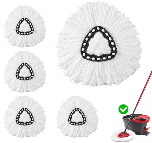 Microfiber Mop Heads Replacement for Ocedar Mops Head, Compatible with O Cedar Mop Replacement Heads,for Hardwood Laminate Tile Floors,Perfect for Home Kitchen Bathroom Living Daily Cleaning-4 Pack - size: 4 Pack
