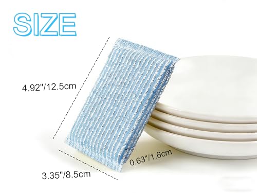 Non-Scratch Kitchen Cleaning Scrub Pads - 6 Pack Random Color, 12.5x8.5 cm Gentle Scrubbers for Non-Stick Cookware Dishes FORUMALL (6 Pcs)