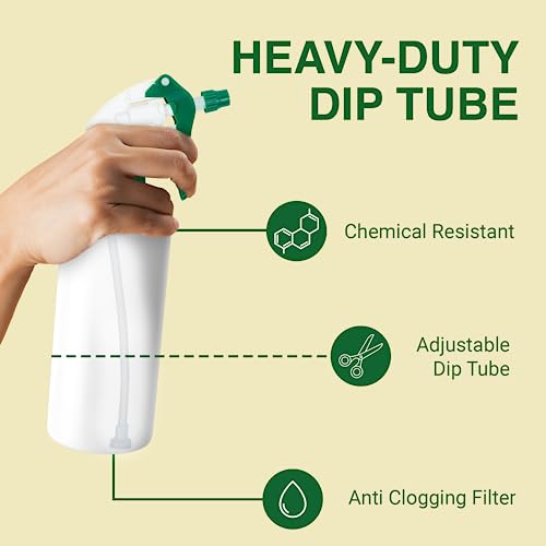 Heluva Green Spray Bottle Nozzle Replacement, Bottle Tops Only - Sprayer Nozzle Triggers for Heavy Duty, Commercial, Home Cleaning Solutions - Fits 8,16,24,32 oz Plastic & Glass Bottles, Green 6 pack - color: Green, size: 6 Pack
