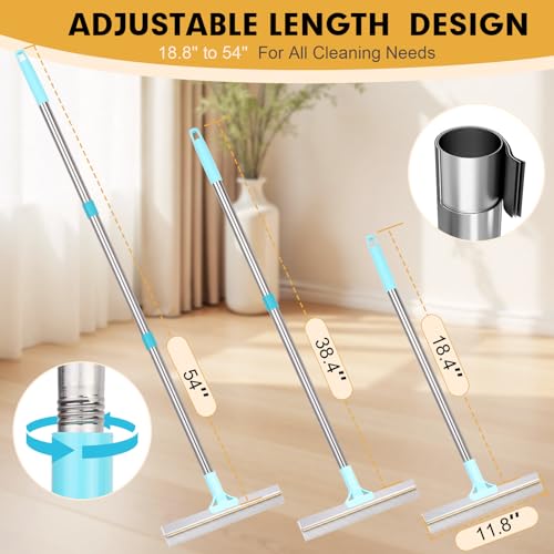Carpet Rake for Pet Hair Removal Tool Kit, Uproot Clean Reusable Dog Cat Hair Remover with Adjustable Long Handle, 3 Pcs Carpet Brush for Rugs, Mats, Couch, Furniture，1 Brush Cleaning Comb