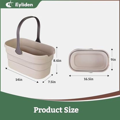Eyliden Collapsible Bucket, Bucket for Cleaning Mop, 10L(2.6Gallon) Multiuse Foldable Water Pail, Portable Handy Basket for Cleaning Mop, Camping, Tailgating and More