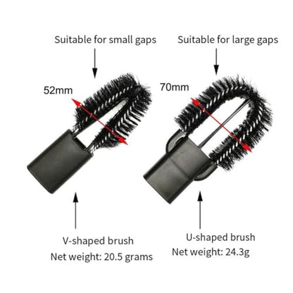 Flexible Flat Crevice Tool 35mm Hose Adapter Vacuum Cleaner Nozzle Household Cleaning Tool with Cleaning Brush