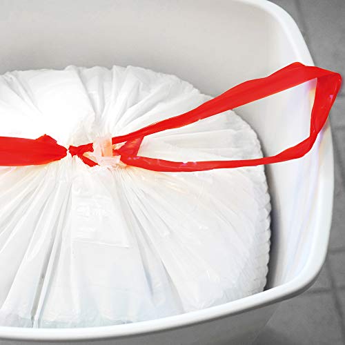 Reli. 2-4 Gallon Trash Bags Drawstring | 250 Count | 18"x 20" | Small Garbage Bags 4 Gallon - Drawstring Handles | White Trash Can Liners 2 Gal - 3Gal - 4Gal | Small Bin Liners, Office - size: 250 Count (Pack of 1)