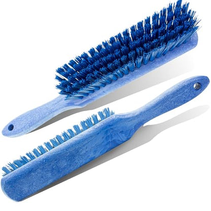 SPARTA 8 Inch Soft Counter Brush with Polyester Bristles and 5 Inch Handle, Color Coded Handheld Broom for Tables Countertops and Foodservice Surfaces, 13 Inch Overall Length, Blue, Pack of 6 - color: Blue
