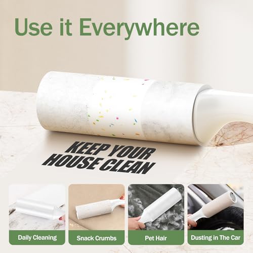 Extra Sticky Lint Roller for Pet Hairs 200 Sheets Lint Rollers for Travel 4 Pack Tough Paper, Small Size Easy Portability, Dog and Cat Hair Lint Rollers Mega Value Set for Clothes - size: Travel Suit-200Sheets