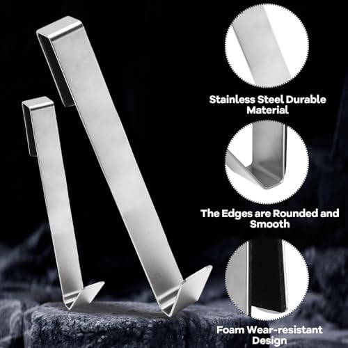 Zorfeter 7 Inch Extended Over Shower Door Hook, Stainless Steel Heavy Duty Shower Hooks Drilling-Free Towel Hooks for Bathroom Frameless Glass Shower Door - 3 Packs - size: 7 Inch