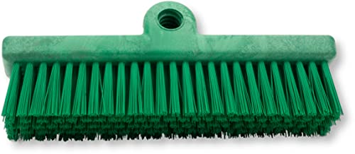 SPARTA 40423EC09 Plastic Floor Scrub Brush, Wall Brush, Equipment Brush With Nonabsorbent Bristles For Industrial Kitchens, Hospitals, Commercial Cleaning, 10 Inches, Green - color: Green