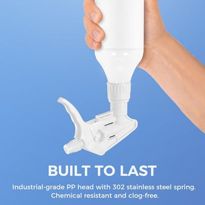 6 Pack Heavy Duty Spray Nozzle for Bottles, Leak-Proof Adjustable Spray Bottle Nozzle Replacement, Ergonomic Bottle Sprayer for Cleaning & Auto Detailing, Fits Standard 28/400 Spray Bottle Top - color: Blue&White&Black