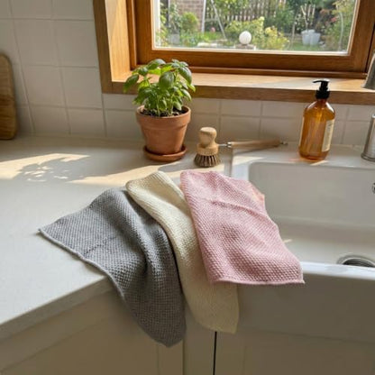 Solyra Non-Toxic Microfiber Cleaning Cloths, 6 Pack, 12 x 12 in | OEKO-TEX Certified, Safe for Family & Pets, Lint-Free, Absorbent Kitchen Rags for Counters
