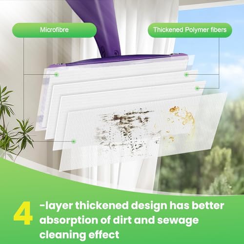 42 Count Disposable for Swiffer Wet Jet Pads for Swiffer WetJet Spray Mop, Extra Strong Dirt Locking and Water Absorbent, Powerful Stain Removal - size: 42 WetJet Pads Sup