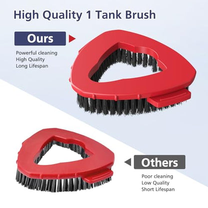 2 Pack 1-Tank Spin Mop Scrub Brush Head Replacement for O Ceda EasyWring 1-Tank System(Red), Hard Bristle Scrubber Brush for Floor Cleaning Accessories (Not Fit for RinseClean 2-Tank)