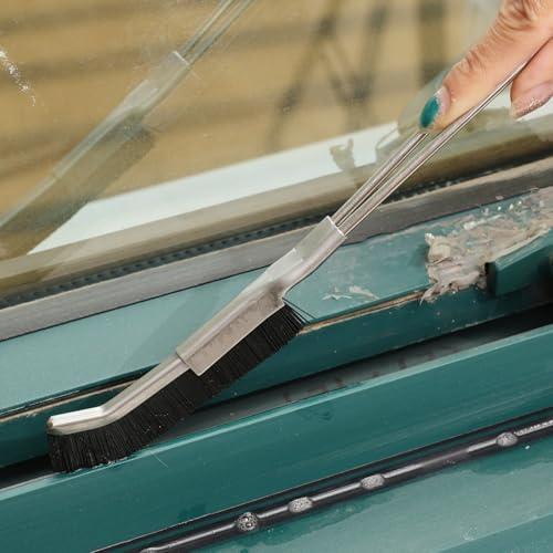 1pcs Multi Purpose Gap Cleaning Brush Narrow Flat Bristles Angled Nylon Brush Window Toilet Corner Cleaning Brushes,25cm