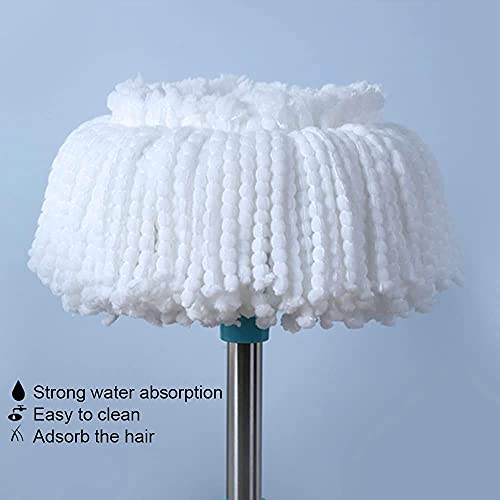 3 Pack Spin Mop Replacement Head 360° Microfiber Mops Refills Easy Cleaning Round Shape Standard Size
