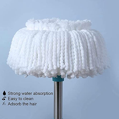 3 Pack Spin Mop Replacement Head 360° Microfiber Mops Refills Easy Cleaning Round Shape Standard Size