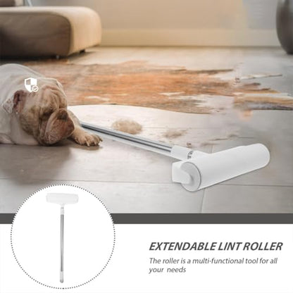 Extendable Lint Roller for Carpet and Furniture Pet Hair Remover with Long Handle Sticky Roller Brush for Dog Hair Lint Crumbs Rugs Sofas Floors Easy to Use and Replace for Home