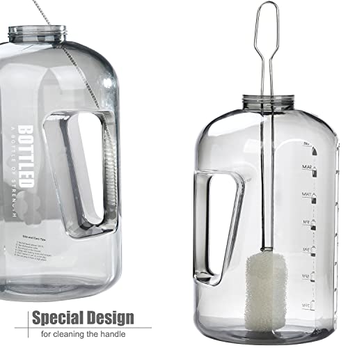 ALINK 14.5" Extra Long Sponge Bottle Brush Cleaner Set, 6-Pack Cleaning Brush for 1/ Half Gallon Water Bottle, 128 oz 64oz 30oz Tumbler, Thermos, Jug, Teapot, Glass Pitcher