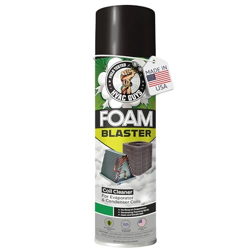 Leak Saver Foam Blaster AC Coil Cleaner Foam Spray | HVAC Coil Cleaner for AC Unit | Professional Deep-Penetrating Formula for Evaporator (No Rinse) & Condenser (Light Rinse) - size: 18 Fl Oz (Pack of 1)