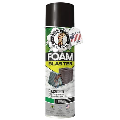 Leak Saver Foam Blaster AC Coil Cleaner Foam Spray | HVAC Coil Cleaner for AC Unit | Professional Deep-Penetrating Formula for Evaporator (No Rinse) & Condenser (Light Rinse) - size: 18 Fl Oz (Pack of 1)