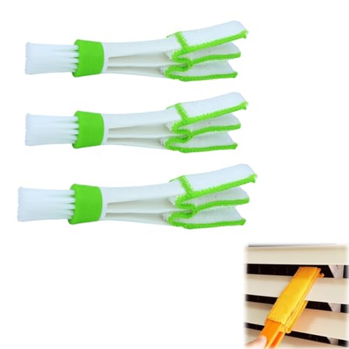 Blind Cleaner Duster Tool,Upgrade Detachable Window Blind Cleaner Tool,7 Fingers Dusting Cleaner Mini Blind Duster Brush for Wood Blinds Air Conditioner Vents Fans Car Vents Cleaning (White/3pcs) - color: White/3pcs