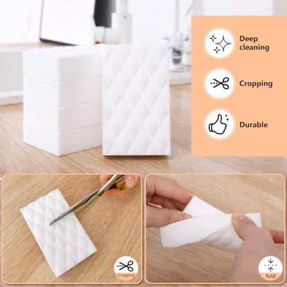 Magic Sponges Eraser,20 Pack Melamine Sponge in Bulk,2X Density,Long Lasting,Cleaning Sponge for Kitchen, Bathroom,Bathtub, Sink,Furniture, Wall Cleaner (White（20PCS）, 3.93x2.36x0.79in) - color: White（20pcs）, size: 3.93x2.36x0.79in